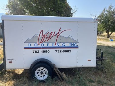Single Axle White Enclosed Cargo Trailer