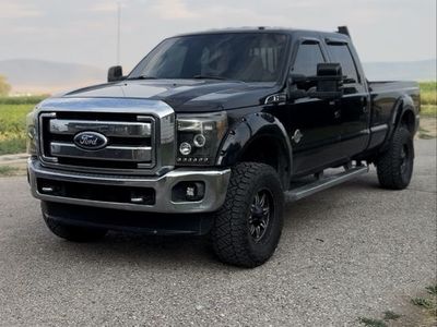 Black Ford F-350 Super Duty Crew Cab Pickup Truck