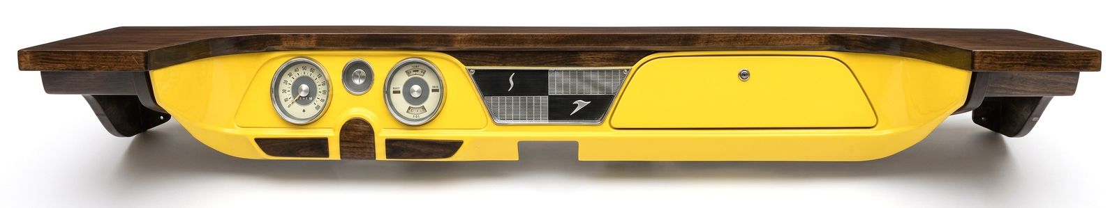 1962 Studebaker Lark Repurposed Dashboard Wall Shelf - Custom Automotive Art / Furniture