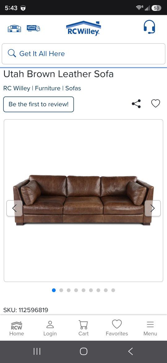 Utah Brown Italian Leather Sofa and Maxi  Chair