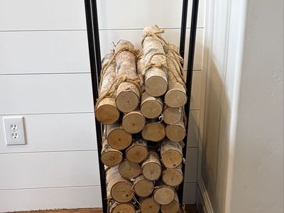 Pottery Barn Steel Firewood Holder