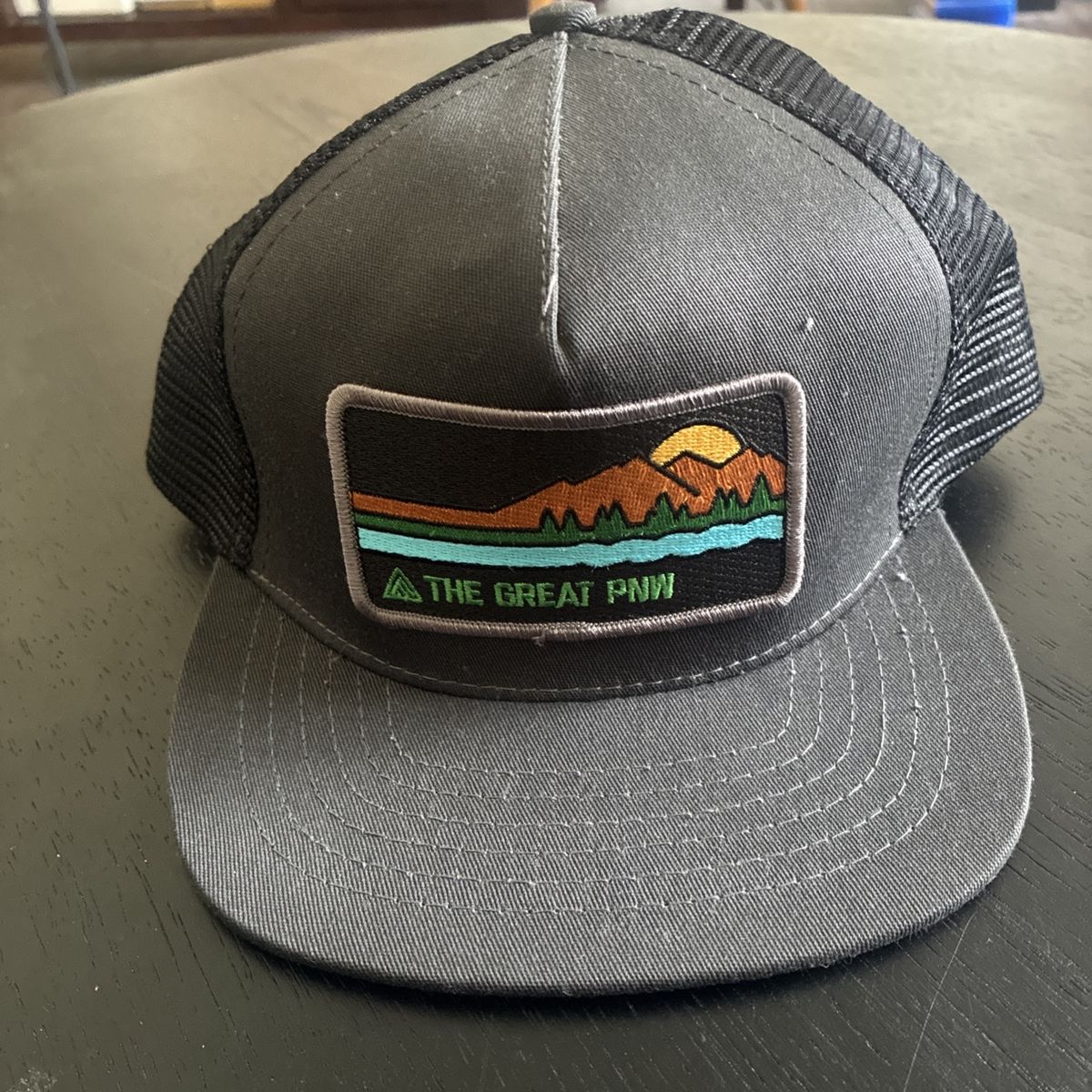 The Great PNW Freestone Trucker Hat Charcoal Mesh Back Snapback NWT