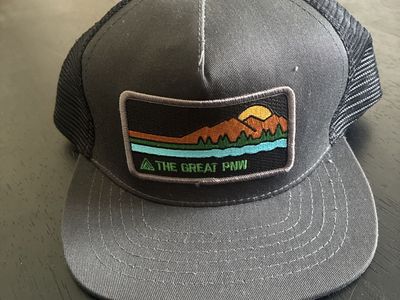 The Great PNW Freestone Trucker Hat Charcoal Mesh Back Snapback NWT