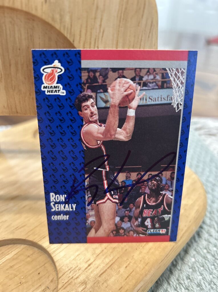 Rony Seikaly Autograph Miami Heat Basketball Auto