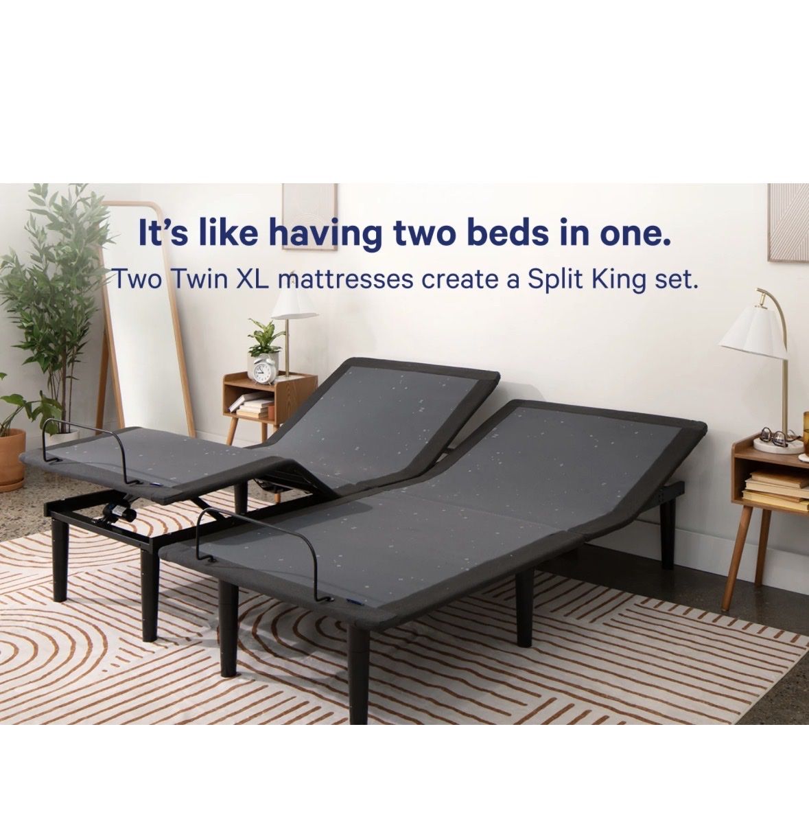 Casper Rise Pro Adjustable Base- Split King