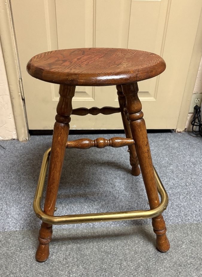 Vintage Solid Oak Stool