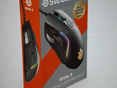 SteelSeries Rival 5 Gaming Mouse with PrismSync RGB Lighting and 9- Programmable Buttons – New
