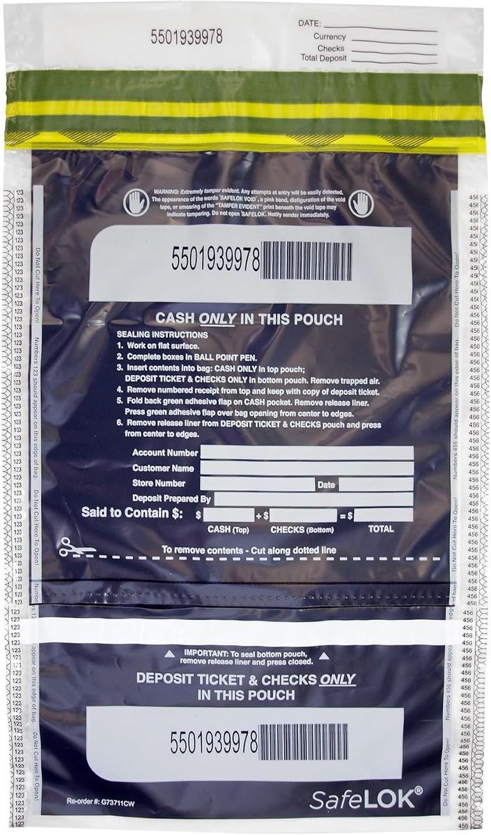 Controltek SafeLOK Deposit Bags