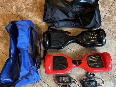 $70 OBO for 2 Powerboard Hoverboards - FOR PARTS ONLY - Recalled - Motors, Wheels, Electronics *description*