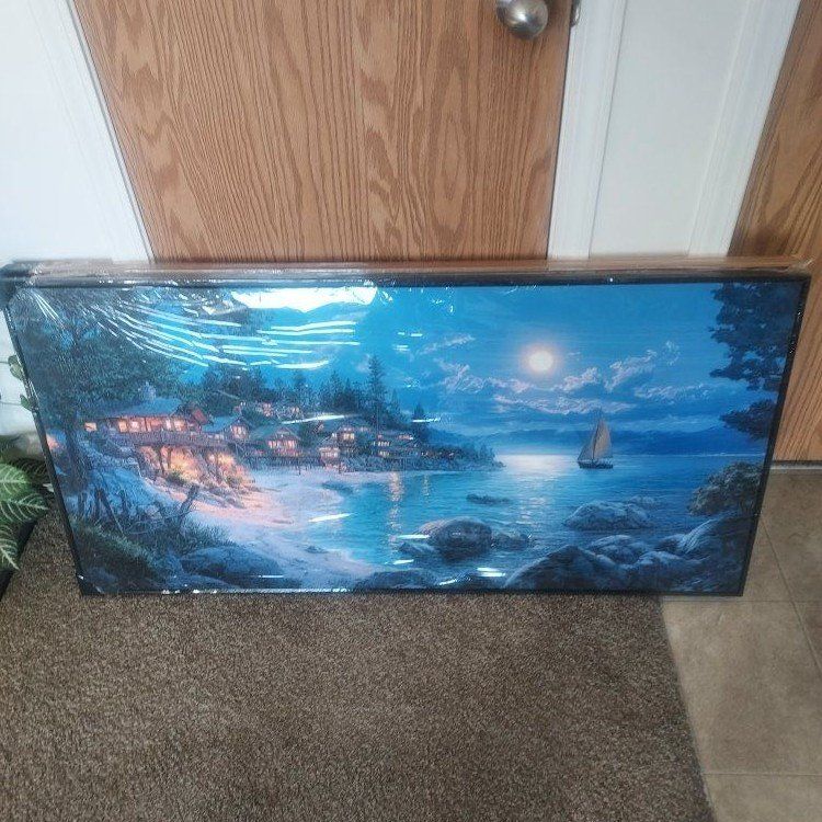 Framed Canvas Wall Art 48" x 24" (NEW)