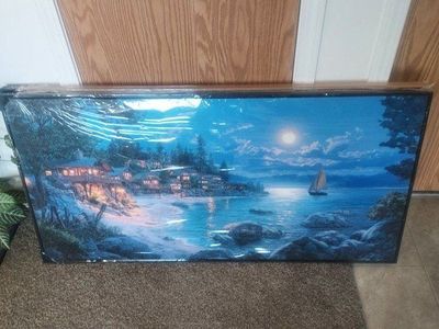 Framed Canvas Wall Art 48" x 24" (NEW)