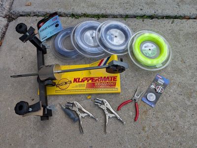 Klippermate Tennis Racquet Stringing Machine with Tools and String Reels