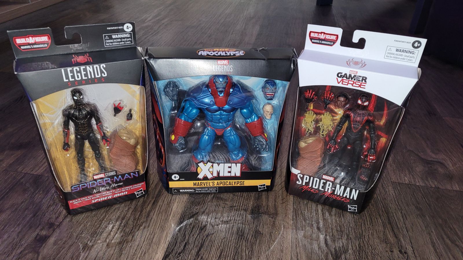 Marvel legends action figures toys miles Morales Spiderman and X-men Marvel's Apocalypse