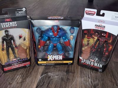 Marvel legends action figures toys miles Morales Spiderman and X-men Marvel's Apocalypse