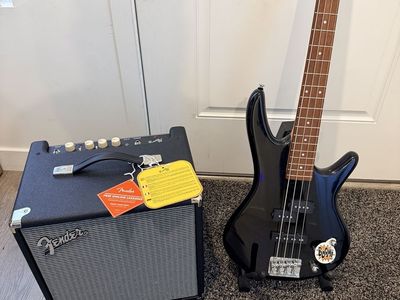 NEW Ibanez Electric Bass Guitar with Fender Rumble Bass Amplifier - FULL KIT READY TO PLAY