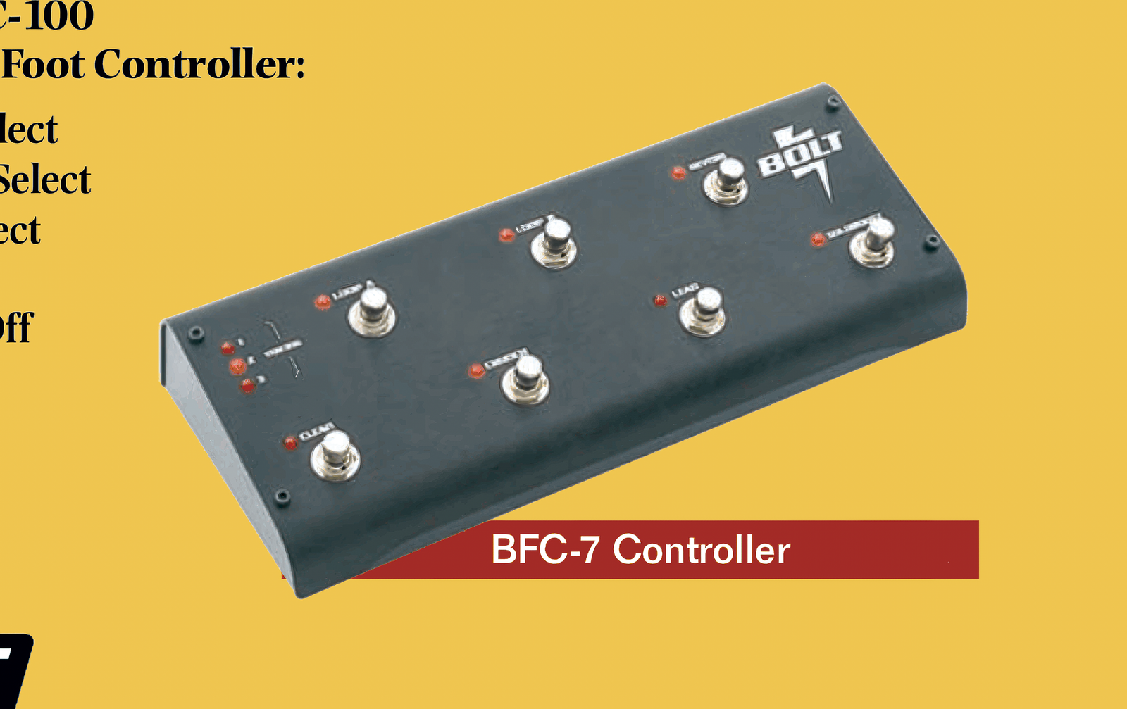 ISO BOLT BFC-7 Foot Controller, XP Audio for Bolt Amp