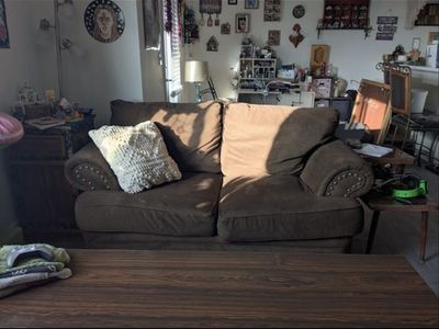 Comfy brown couch