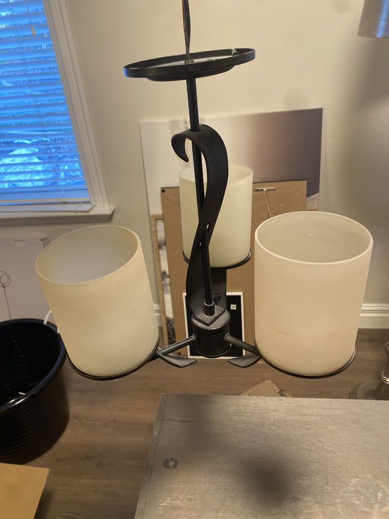 Iron Ceiling Mount Light Fixture