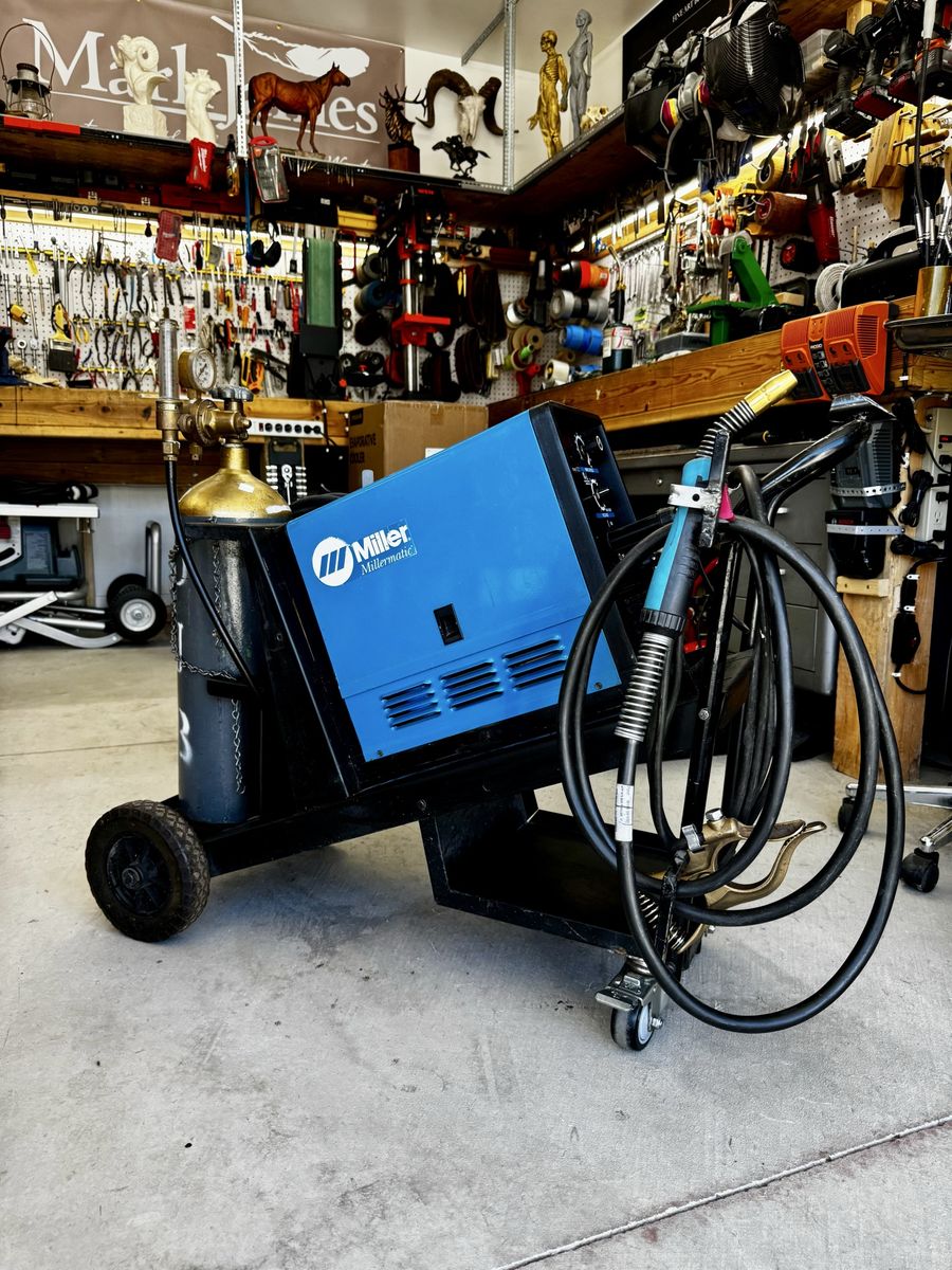 Millermatic Challenger 172 MIG Welder – Complete Turn-Key Package | Full Tank, Cart & 45’ Reach