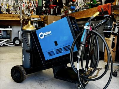 Millermatic Challenger 172 MIG Welder – Complete Turn-Key Package | Full Tank, Cart & 45’ Reach