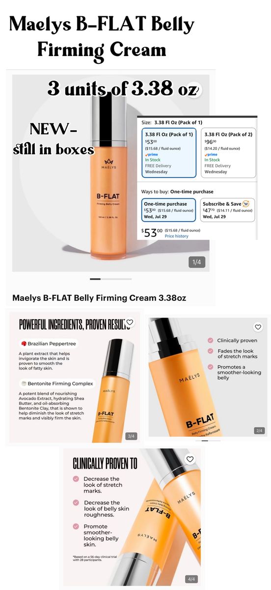 Maelys B-FLAT belly firming cream