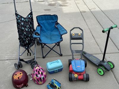 Random Kid Toys, Helmets And Stroller