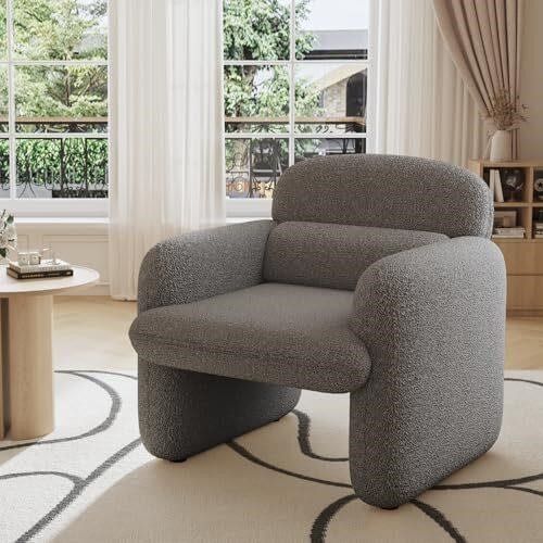 30.5" Accent Chair, Chenille, Dark Grey