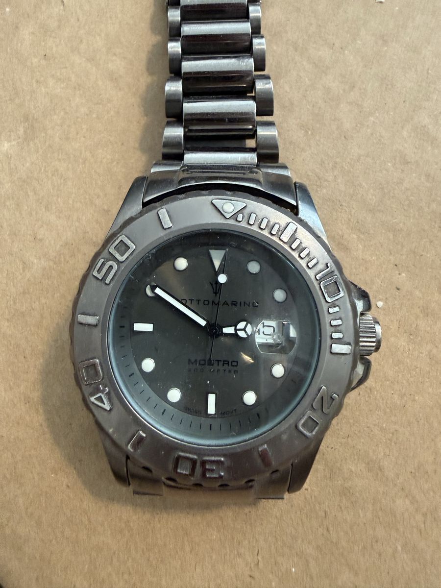 Sottomarino Montro 200 Meter Diver Watch - Swiss Mvmt, Stainless Steel, Octopus Engraving