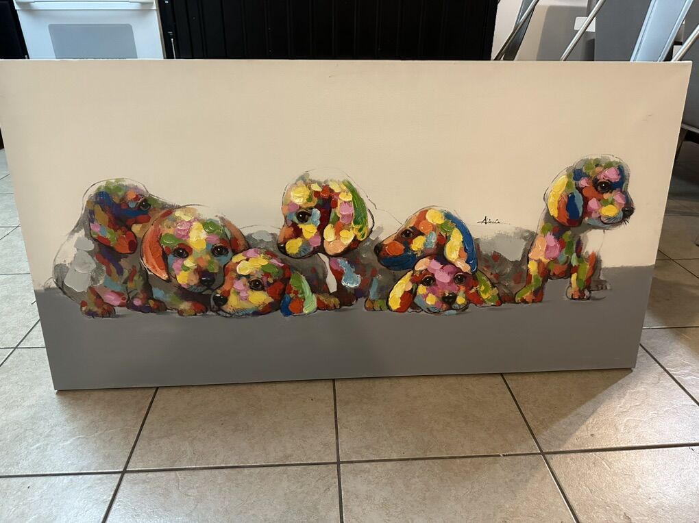 Modern Puppy Canvas Art