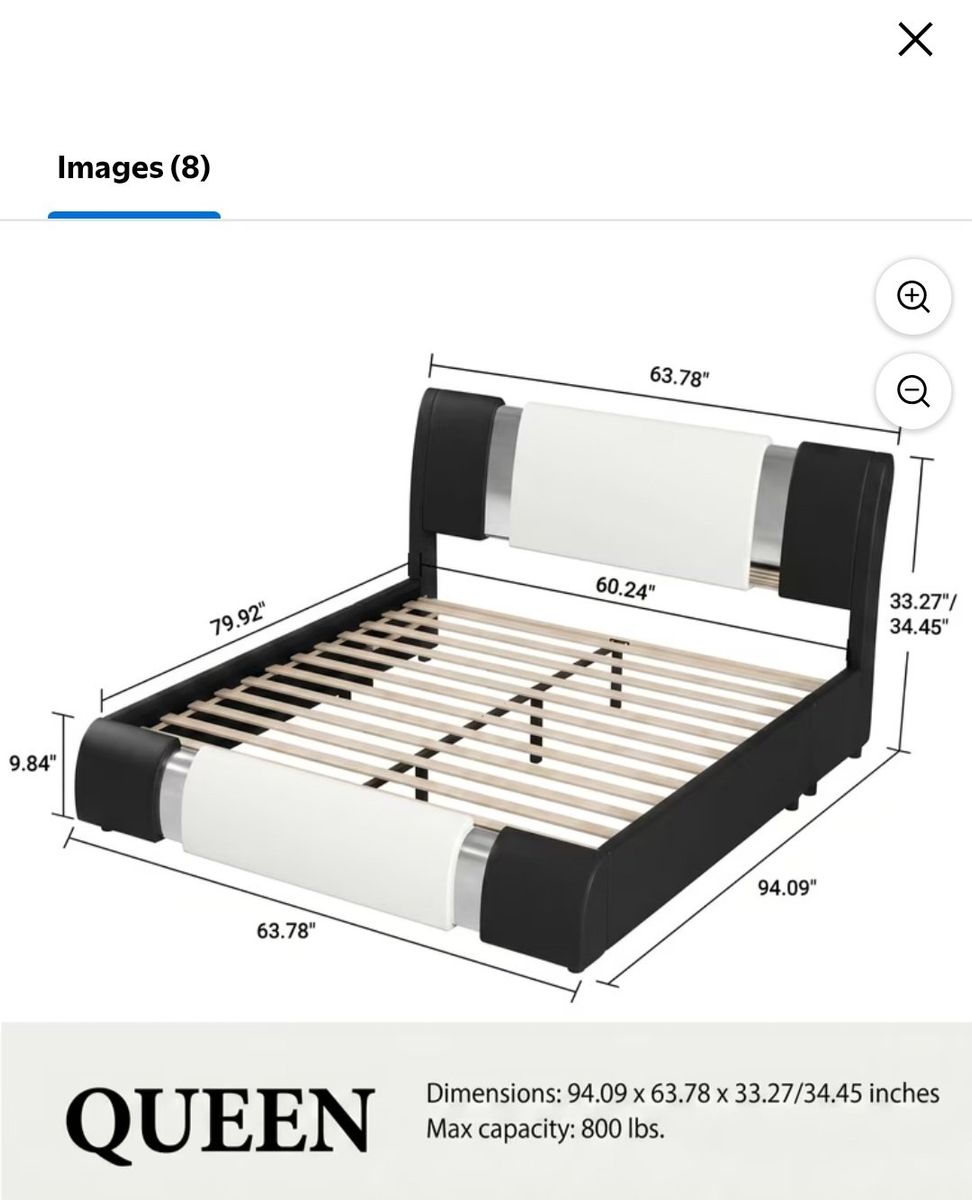 Queen bedframe w/Serta Mattress