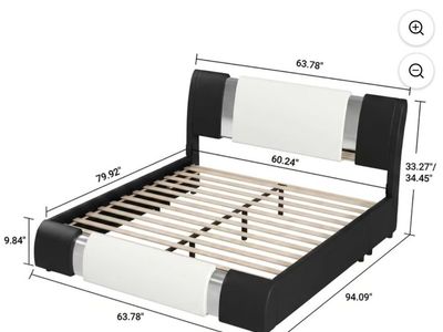 Queen bedframe w/Serta Mattress