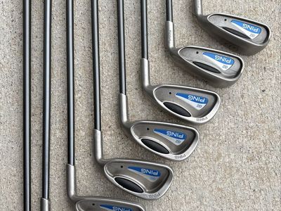 PING G2 Black Dot Golf Iron Set – 3-9 Iron + Pitching Wedge – Regular Graphite Shafts - Right Handed