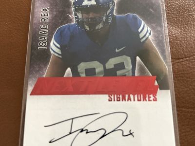 2021 BYU Cougars Isaac Rex Sage Next Level Signatures Autographed Football Card Hand Signed Auto Certified Rookie