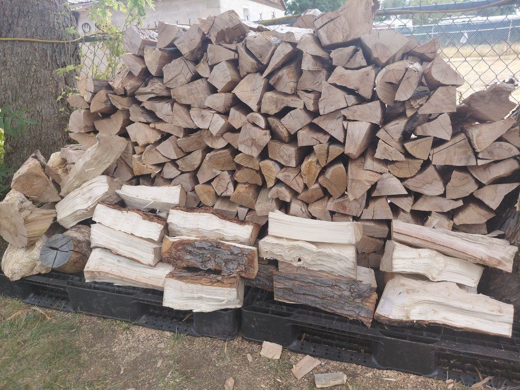 silver Maple, Stacked Seasoned Split Firewood Stack