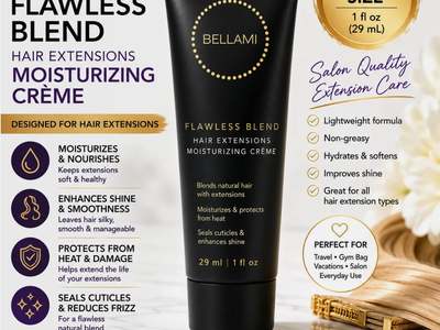 Bellami Flawless Blend Hair Extensions Moisturizing Creme Travel Size 1oz NEW