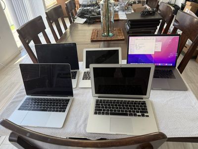 lot of 5 apple laptop