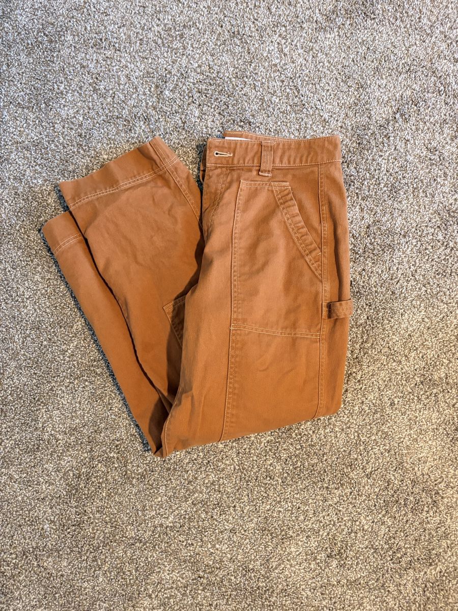 Old Navy Women's Brown High-Waisted Carpenter Cropped Pants Size 6