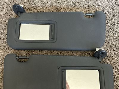 2024 Toyota Corolla OEM Black Sun Visor Pair with Mirrors, Left & Right for GM Vehicles,