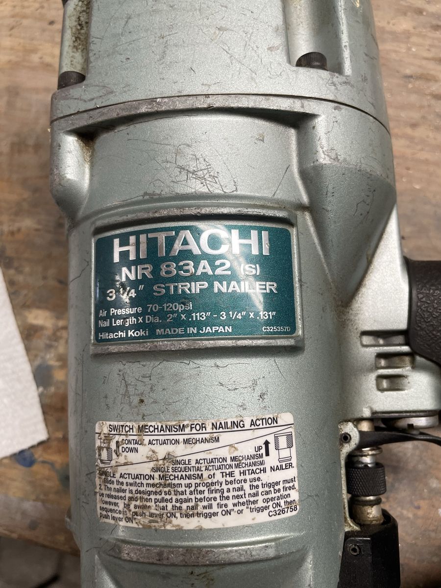 Hitachi NR 83A2(S) 3 1/4" Strip Nailer Framing Nail Gun