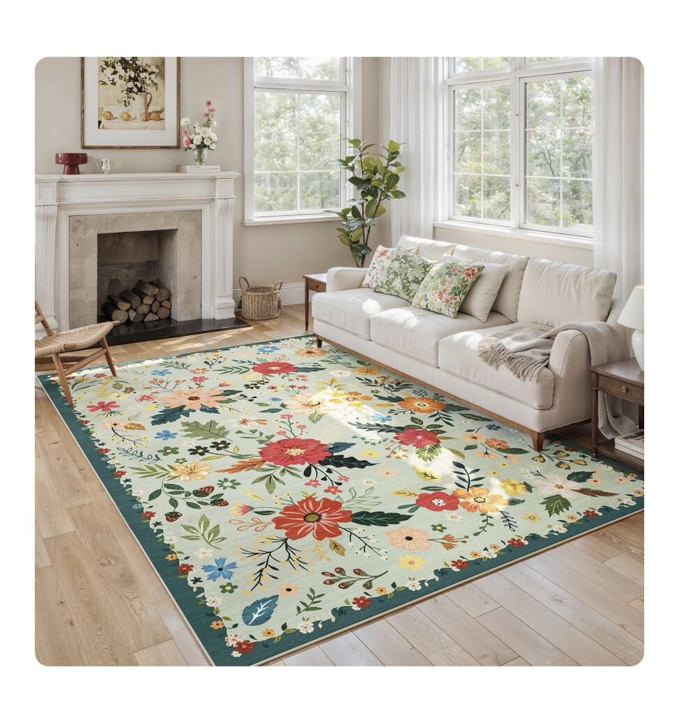 Colorful Plush 5'X7' Living Room Rug Brand New
