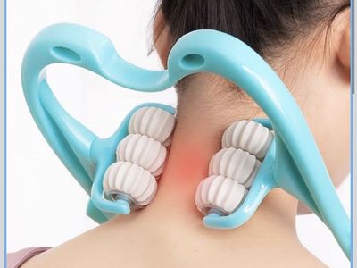 Manual Neck and Shoulder Massager Roller - Dual Pressure Point Trigger Tool