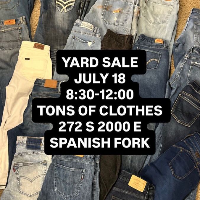 YARD SALE, SPANISH FORK 18TH. 2$ FILL A BAG. TONS OF TOYS.