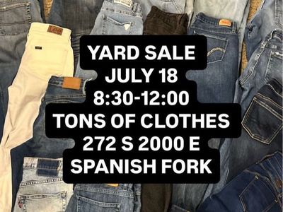 YARD SALE, SPANISH FORK 18TH. 2$ FILL A BAG. TONS OF TOYS.