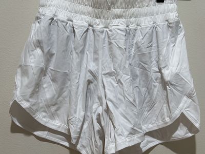 Lululemon Track That High Rise White Shorts 6