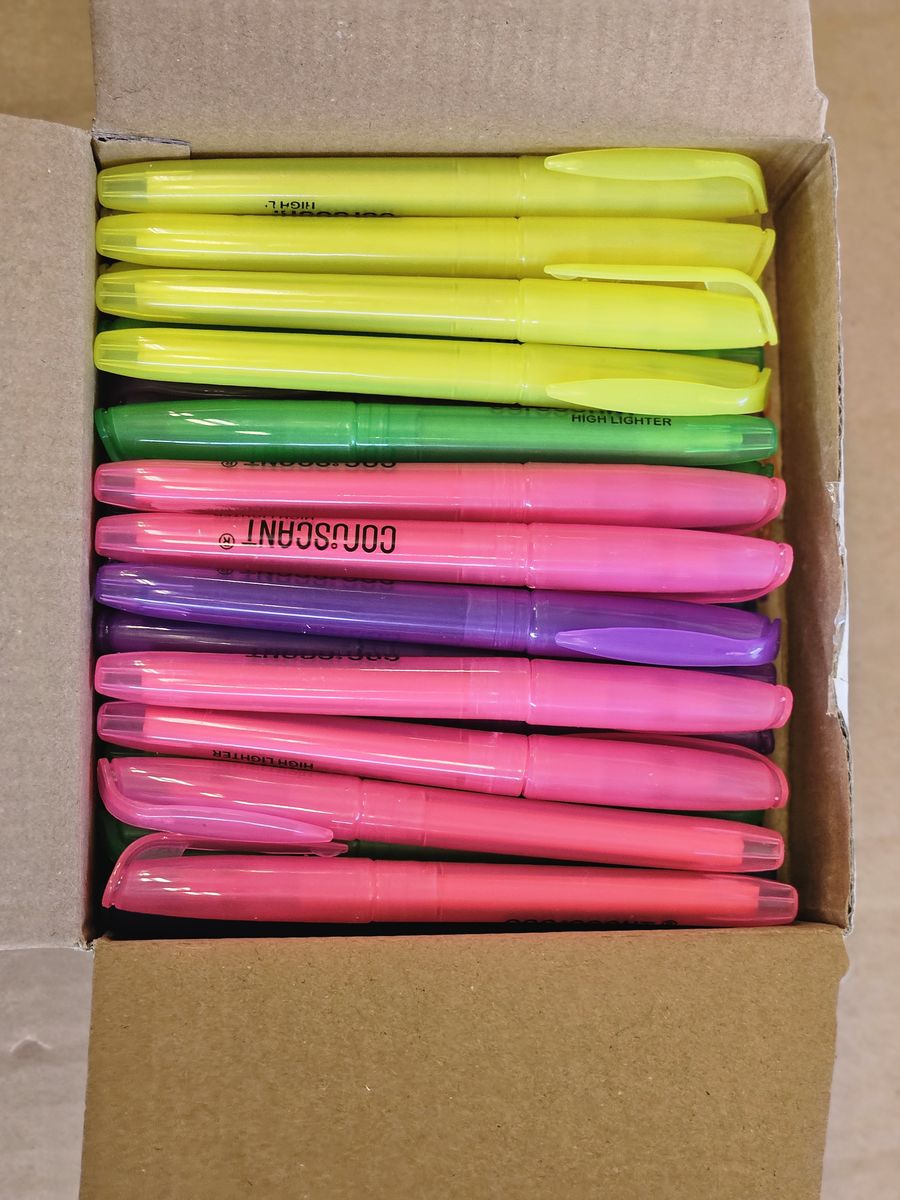36 bright color highlighters