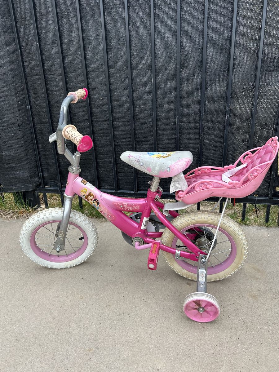 Huffy 12 inch Disney Princess bike, training wheels