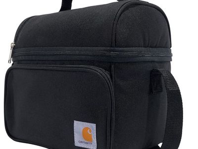 Carhartt DURABLE Camping Cooler, Worksite Lunchbox, Soft Shell Lunch Insulated Bag for Black 12 CAN