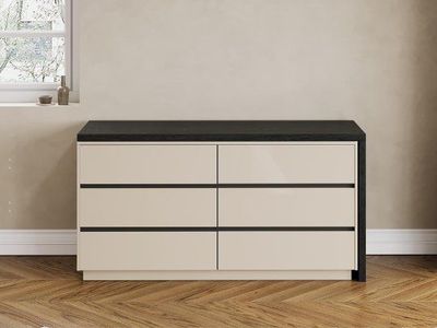 Expandable L-Shaped Desk with 6 Drawers, Convertible Desk or Vanity