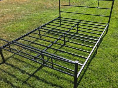 Bed Frame Full Size Black Metal