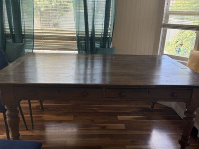 Antique farmers table. With drawers.
